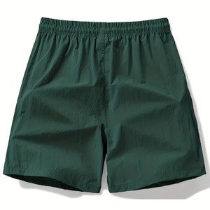 Pantalones cortos informales de verano para hombre, bolsillos, cintura elástica transpirable, cordón, diseño sólido, respetuoso con el medio ambiente, servicio OEM disponible - Product Image 2