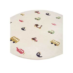 Tapis tufté à la main en laine et viscose couleur ivoire, motif original TRA-14622 pour usage domestique - Product Image 2