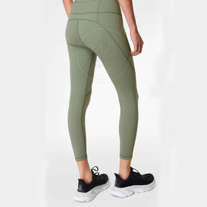 Nouveau design de haute qualité Leggings de yoga solides au genou pour femmes Pantalon à taille élastique respirant à séchage rapide - Product Image 4