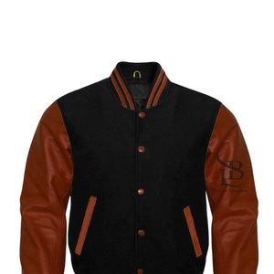 Chaqueta universitaria de alta calidad para hombre, personalizada, de color sólido, con mangas completas, transpirable y al por mayor, a un precio barato para el invierno - Product Image 3