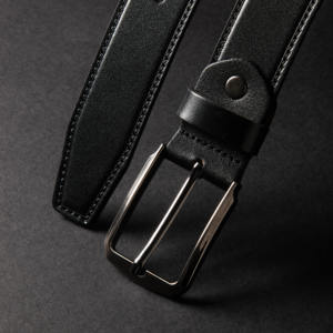 Ceinture personnalisable en cuir véritable 100% de qualité supérieure pour hommes, style décontracté, avec boucle en alliage élégante Mélange parfait de qualité et d'élégance - Product Image 2