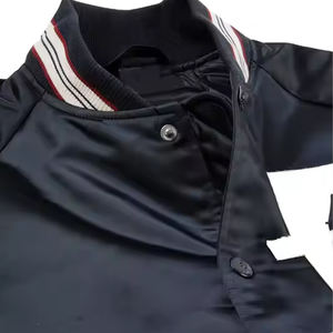 แจ็กเก็ตหนังสัตว์ขนสัตว์สำหรับผู้ชายเสื้อแจ็กเก็ตหนังสัตว์แขนยาวปักลายสำหรับฤดูหนาวมหาวิทยาลัย - Product Image 3