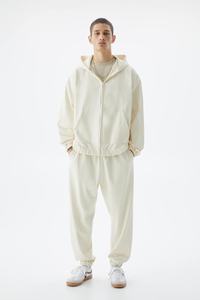 Sudadera con capucha de algodón 100% de peso pesado Unisex para hombre, sudaderas lisas con cremallera y estilo, de talla grande, patrón sólido de invierno - Product Image 5