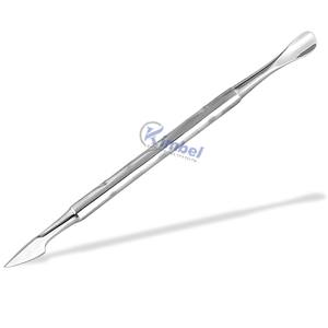 Poussoir à cuticules professionnel en acier inoxydable double face Gouges Nettoyage des ongles Manucure Pédicure Spatule en commande en gros - Product Image 2