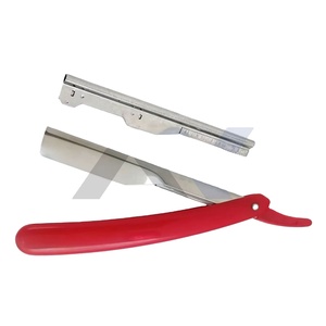 Best Price Custom Logo Eco-Friendly Straight Razors Classic <b>Plastic</b> Handle Manual Safety Shaver for Salons Throat-friendly - Product Image 1