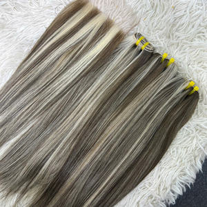 100% Extensiones de cabello Remy humano crudo Hueso de alta calidad Recto Rubio Piano Color Trama doble VienameseHair - Product Image 2