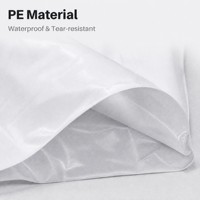 Bolsas de Correo Transparentes de PE de 120 Micras, Impermeables, con Asa, Perforadas para Fácil Apertura, Tira Autoadhesiva, Personalizables