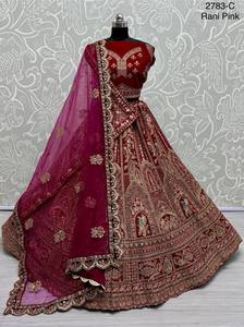 Atractivo diseñador bordado Bridal Lehenga choli con doble dupatta - Product Image 5