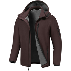 La más nueva moda al aire libre logotipo personalizado impermeable cortavientos manga larga chaqueta de concha suave soporte con capucha diseño frontal para hombres - Product Image 1