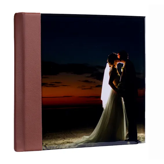 Cuir avec couverture en plexiglas album photo Albums photo faits à la main couverture en acrylique albums photo