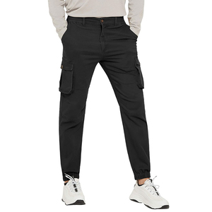 Nouveaux pantalons cargo pour hommes dans un design streetwear en coton élégant, multi-poches, commandes en gros OEM. - Product Image 2