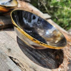 Polished Cow Horn <b>Bowl</b> for Party Fruit Display & Dry <b>Snacks</b>-Durable & Eco-Friendly Traditional Table Setting Indian Handmade - Product Image 3