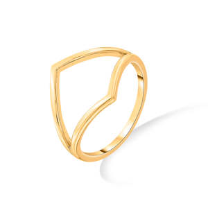 Modern Contour Cocktail <b>Ring</b> in Rose Gold Plated <b>Stainless</b> <b>Steel</b> - Product Image 4