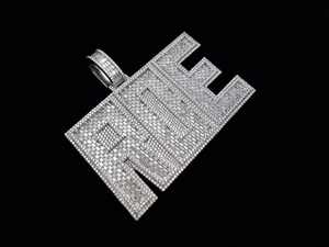 Pendentif en argent 925 de luxe avec logo personnalisé, moissanite, 3 pouces, grande taille, rond, médaille avec sertissage à griffes, clarté VVS, style hip-hop - Product Image 6