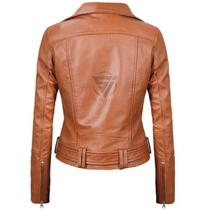 Women's Real Cow <b>Suede</b> Leather Motorcycle <b>Jacket</b> with Real Fur Trim Reversible & Waterproof - Product Image 3