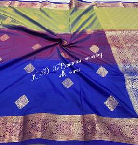 Banarasi Saree avec Blouse en soie - Product Image 4