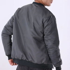 Blouson aviateur gris anthracite pour homme, finition mate minimaliste, fermeture éclair intégrale, léger, décontracté, vêtement d'extérieur tendance, style urbain - Product Image 6