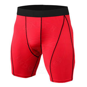 Bermuda de compression moyen pour hommes, logo personnalisé, motif solide, décontracté, fitness, toile respirante, short de course, quantité minimale de commande bas - Product Image 1