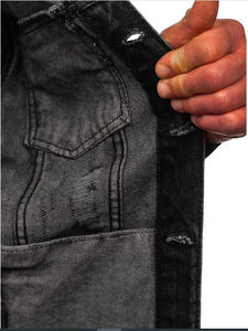 แจ็กเก็ตยีนส์สไตล์ไม่เหมือนใครสำหรับผู้ชายแจ็กเก็ตผ้าเดนิมโลโก้ของคุณเองตามความต้องการของลูกค้า - Product Image 5