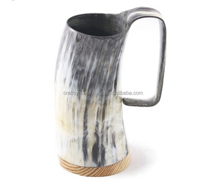 100% authentique vente chaude corne de buffle Tankard tasse naturel Viking cornes à boire tasses à bas prix disponibles en vrac - Product Image 1
