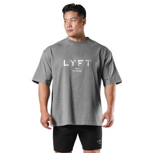 Venta caliente hombres ácido lavado 100% algodón secado rápido camisetas logotipo personalizado impresión Streetwear estilo con ajuste de gran tamaño - Product Image 6