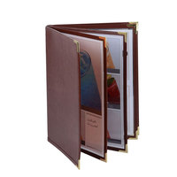 Menu à couverture rigide en cuir PU standard pour hôtel avec logo personnalisé vente en gros