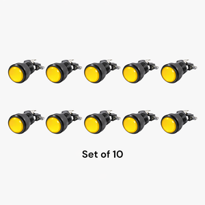 Small Round Arcade Push Button Set of 10 with 12V <b>LED</b> <b>Light</b> & <b>Micro</b> Switch Multi-Color Free Shipping - Product Image 2