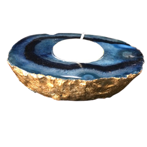 Bougeoir décoratif en agate bleue ECM SB31 - Product Image 1