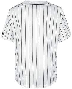 Maillots de baseball personnalisés respirants pour adultes unisexes, taille courte et grande, à rayures fines, en maille à transfert thermique, boutons vierges, football américain - Product Image 2