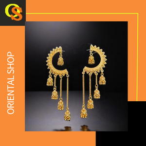 Article le plus vendu 2025 boucles d'oreilles serties de boucles d'oreilles de style Jhumka plaqué or 22CT bijoux pour femmes portées par les exportateurs indiens - Product Image 3
