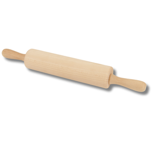 Rouleau à pâtisserie en bois de hêtre avec roulements à billes 45 cm, finition brute, pour pâte à pizza et pierogi, vente en gros - Product Image 3