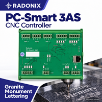 Contrôleur CNC 3 axes RADONIX PC-Smart 3AS pour la gravure de lettres sur monuments en granit et la gravure de pierres commémoratives