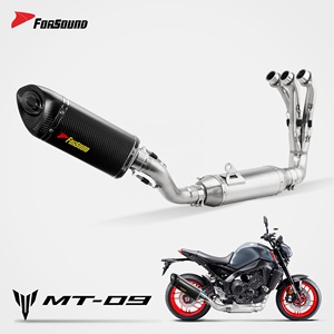 Sistema de Escape para Motocicleta Forsound, <span class=keywords><strong>Precio</strong></span> de Fábrica al por Mayor, Silenciador de Fibra de Carbono Akrapovics, Sistema Slip-on para MT-<span class=keywords><strong>09</strong></span> MT09 - Product Image 1