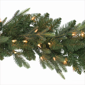 9 pieds. 270cm Artificielle Pré-Éclairé PE PVC Mixte <span class=keywords><strong>Sapin</strong></span> <span class=keywords><strong>Guirlande</strong></span> Blanc Chaud Lumières pour Tenture Murale Intérieur Décoration de Noël - Product Image 2