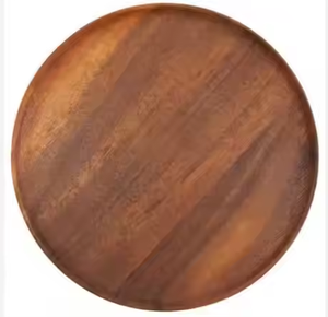 Assiette en bois d'acacia bon marché de fabricant d'usine, forme ronde en bois servant des plats de fruits d'épices faites par glowin fashion - Product Image 6