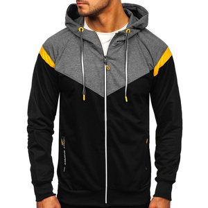Haute qualité taille personnalisée hommes vêtements de rue mode sweat à capuche surdimensionné tricoté avec fermeture éclair solide motif anti-rétrécissement Logo en gros - Product Image 1