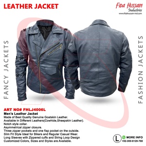 Chaqueta informal de piel de cabra para hombre con cremallera asimétrica Chaleco de seguridad cómodo y duradero Camisa DE TRABAJO Estilo de moda - Product Image 6