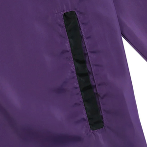 Chaqueta cortavientos larga de nailon para hombre con cremallera, cortavientos ajustado de Invierno para mujer, método de tejido no tejido con apliques teñidos - Product Image 5