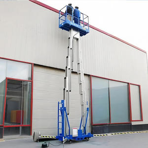 Plataforma Elevadora Portátil de Aluminio de 4m-16m, Elevador Hidráulico Eléctrico de Mástil Simple o Doble para una Persona - Product Image 3