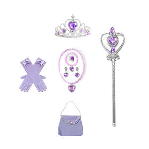 Ensemble de cosplay Princesse Raiponce pour filles, perruque de fée en plastique, oreilles, ailes et baguettes pour accessoires de costume pour enfants - Product Image 3