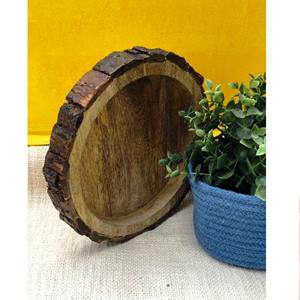 Bandeja de corteza de madera para regalar 10 piezas de limpieza en seco Bandeja Producto de Venta caliente Cuenco decorativo de madera de mango Hecho EN LA India - Product Image 4