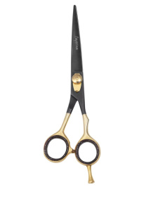 Coiffure couleur noir et or 6.0 "ciseaux de barbier professionnels à vendre - Product Image 2