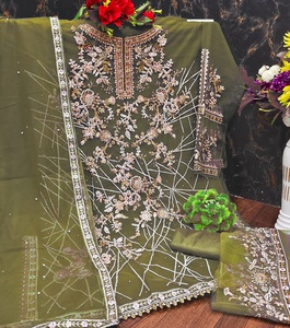 Indian Boutique <strong>Net</strong> <strong>Fabric</strong> With Moti Work <strong>Dupatta</strong> Salwar Kameez Suits with Heavy Embroidery Work Premium Quality Festival Wear