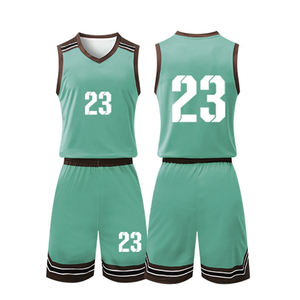 Ensemble maillot et short de basket-ball sans manches Tissu en polyester Design à col en V côtelé disponible en différentes couleurs chez COSH Sportswear - Product Image 5