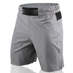 New Stylish Polyester Made MMA Short Training <b>Elastic</b> <b>Waistband</b> Knee Length Gray Color Gym Boxing MMA Shorts For Boys - Product Image 2