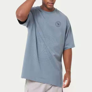 T-shirts surdimensionnés 100% coton de haute qualité pour hommes respirant écologique 220g conception de logo personnalisé service OEM prix raisonnable - Product Image 5