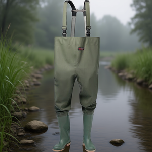 Vadeadores de Pesca Verde Oliva Talla 45 de PVC sobre Tela de Poliéster, Paquete de 3500 - Product Image 3