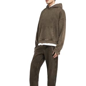 Sweat à capuche en coton 100% pour homme, lavage à l'acide, best-seller, streetwear d'hiver, faible MOQ, 2 pièces, col à capuche tricoté pour le printemps - Product Image 6