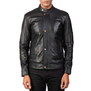 Vintage Biker <b>Jacket</b> Tea House Reversible <b>Sheepskin</b> Lambskin Embroidered Coating Water Proof Zippered Closure Sizes XS 6XL ODM - Product Image 3