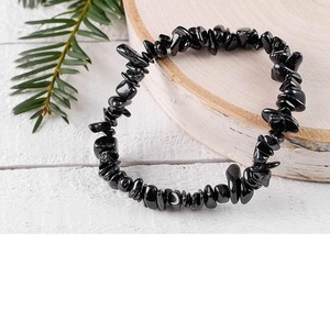 Women's Classic Style Natural Black Tourmaline Crystal <b>Gemstone</b> <b>Bracelet</b> Wonderful Quality Irregular Energy Jewelry Gift Idea - Product Image 2